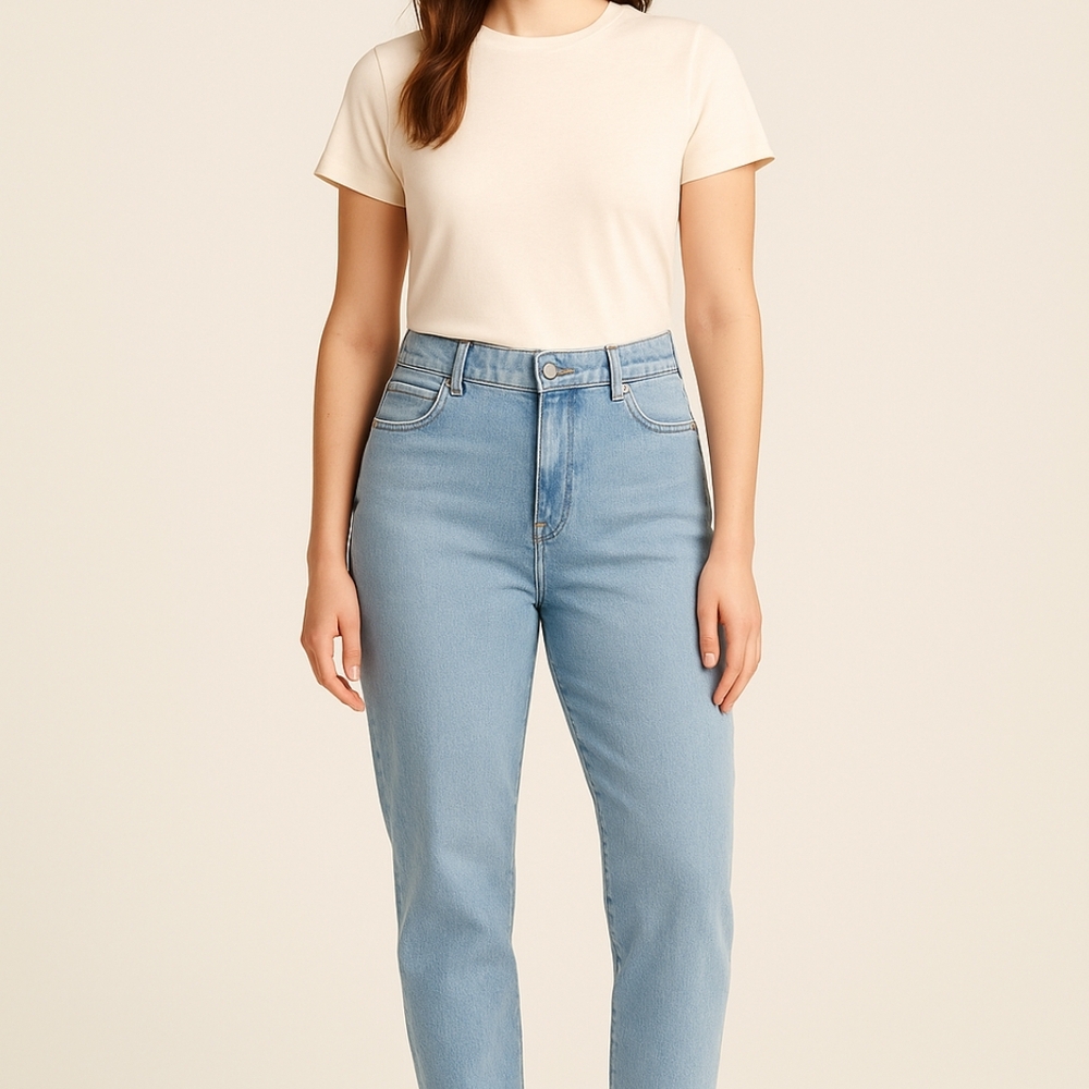 Seven Women’s Straight Leg Jeans Light Wash Size 14 New with Tags